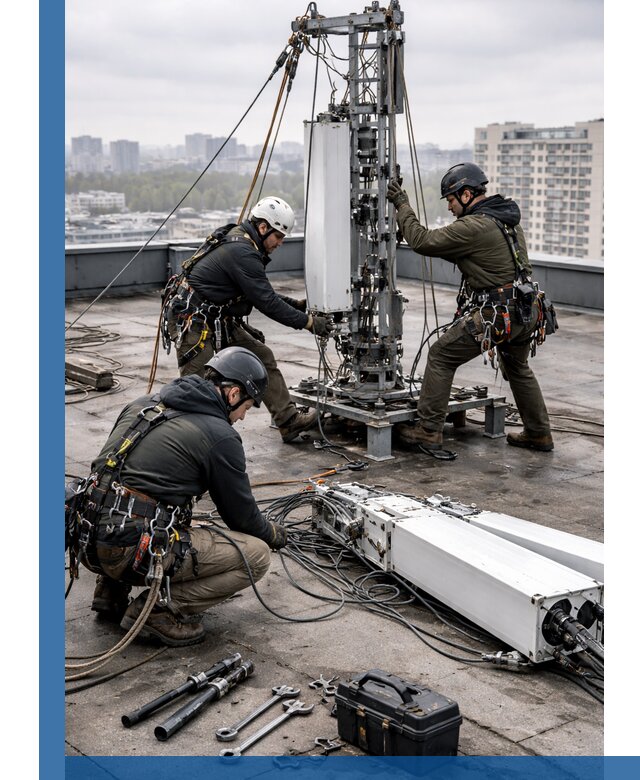 Демонтаж антенн на крыше зданий в Узловой с гарантией