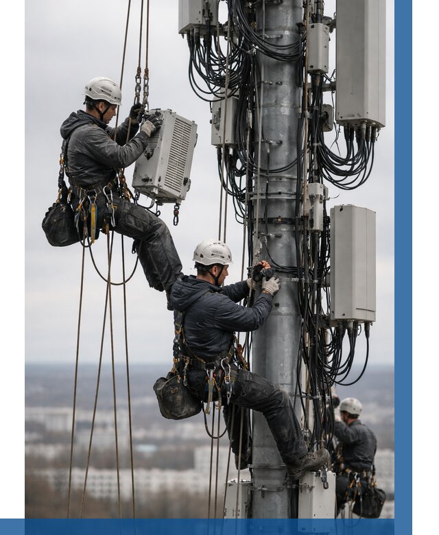 Монтаж оборудования связи на мачте в Узловой от 7639 р. | ВЫСОТНИК-Злв