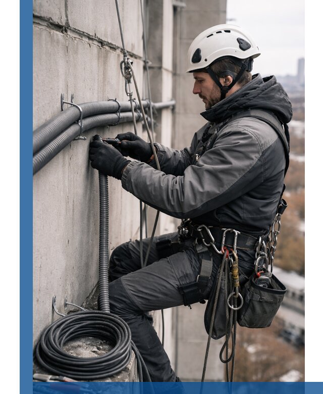 Профессиональный монтаж гофры для кабеля в Узловой с гарантией