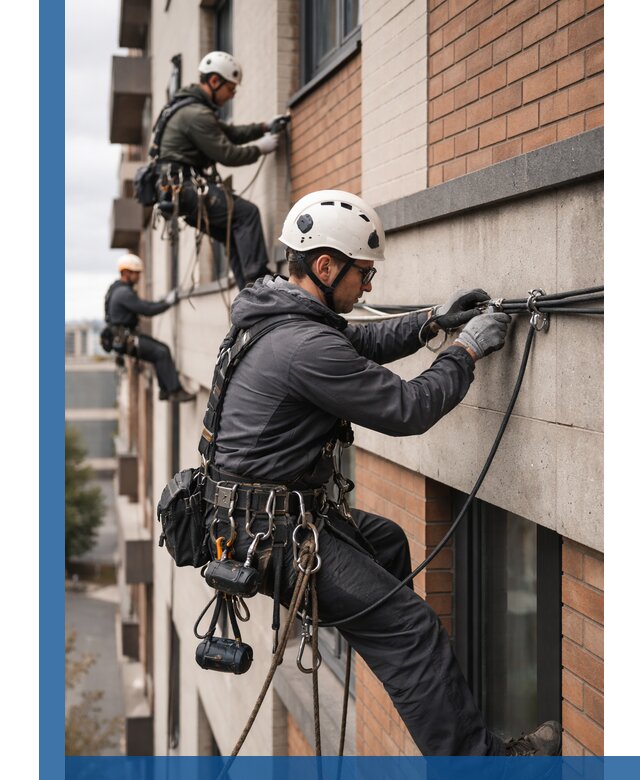 Крепление кабеля на фасаде монтаж и крепеж в Узловой