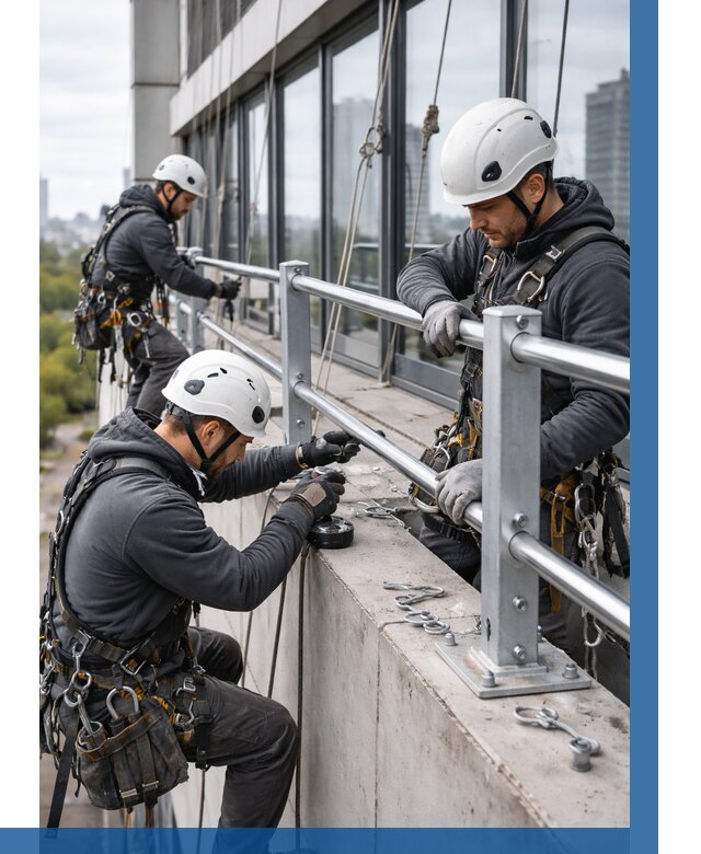 Монтаж ограждений на высоте в Узловой, от 1222 р. | ВЫСОТНИК-Злв