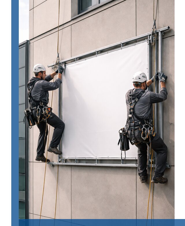 Монтаж наружной рекламной вывески в Узловой под ключ