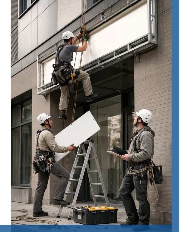 Монтаж светового короба в Узловой от 6620 р. | ВЫСОТНИК-Злв