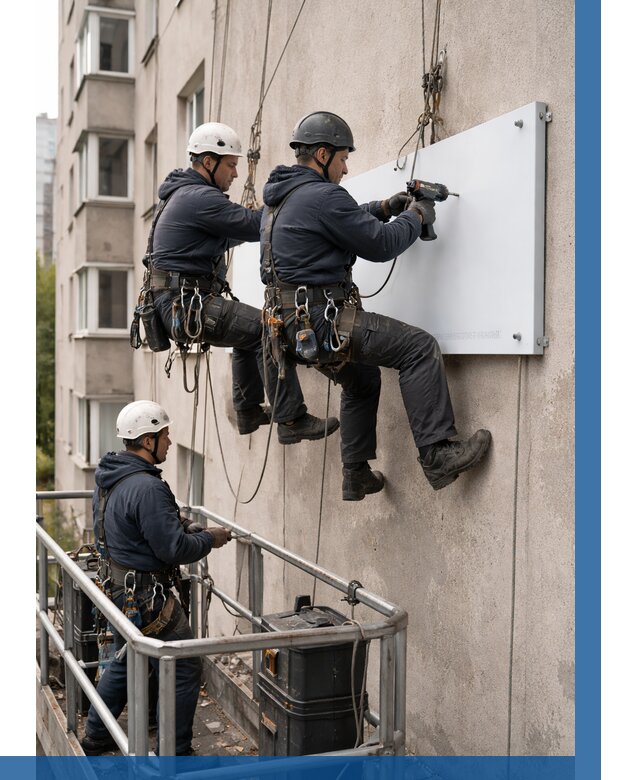 Монтаж табличек и указателей в Узловой от 3565 р. | ВЫСОТНИК-Злв