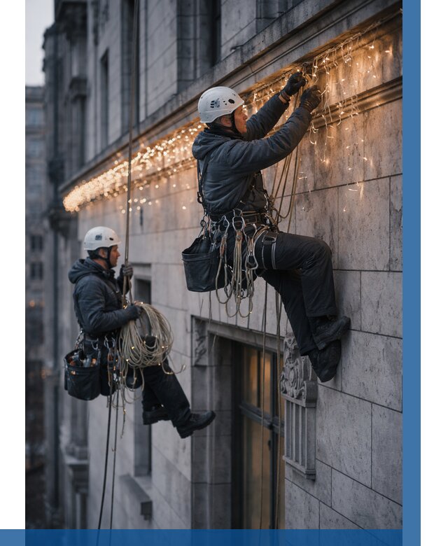 Монтаж новогодней иллюминации в Узловой от 8657 р. | ВЫСОТНИК-Злв