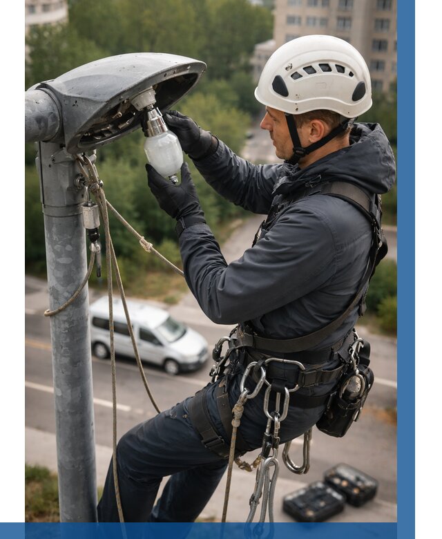 Замена ламп на высоте в Узловой от 2546 р. | ВЫСОТНИК-Злв