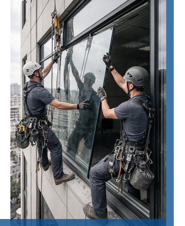 Замена стеклопакетов на высоте в Узловой от 5602 р. | ВЫСОТНИК-Злв