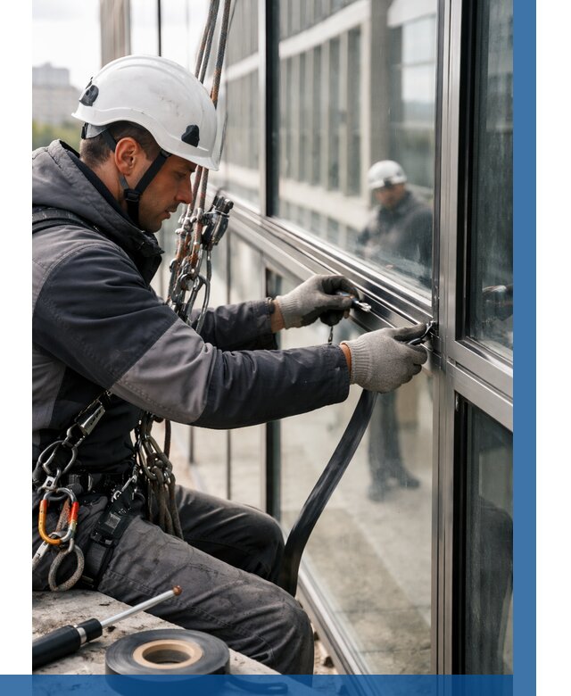 Ремонт витражных конструкций в Узловой от 3565 р. | ВЫСОТНИК-Злв