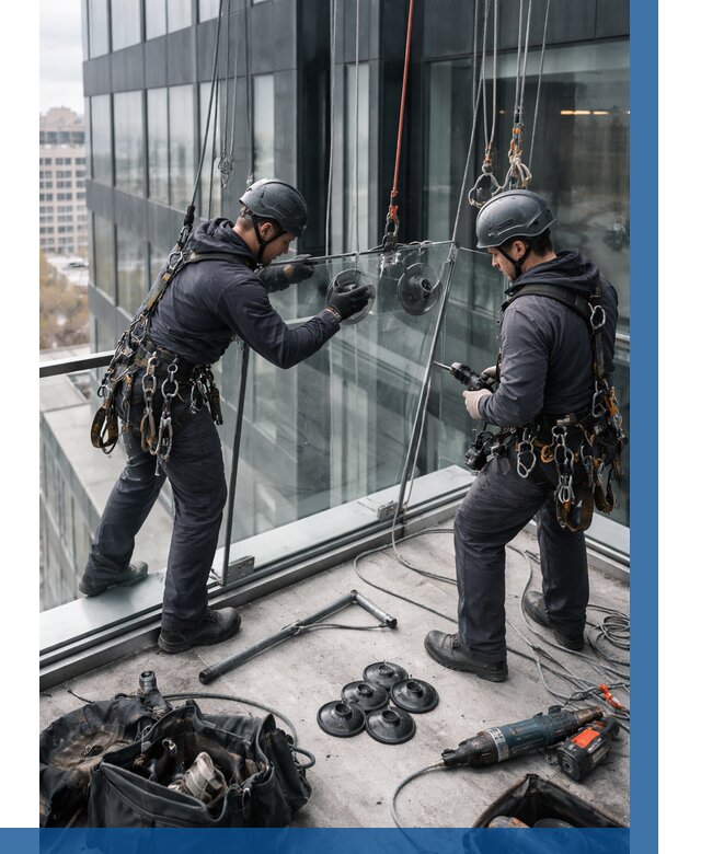 Монтаж стеклянных ограждений в Узловой от 2546 р. | ВЫСОТНИК-Злв