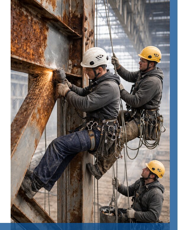 Зачистка металла от ржавчины в Узловой от 356 р. | ВЫСОТНИК-Злв