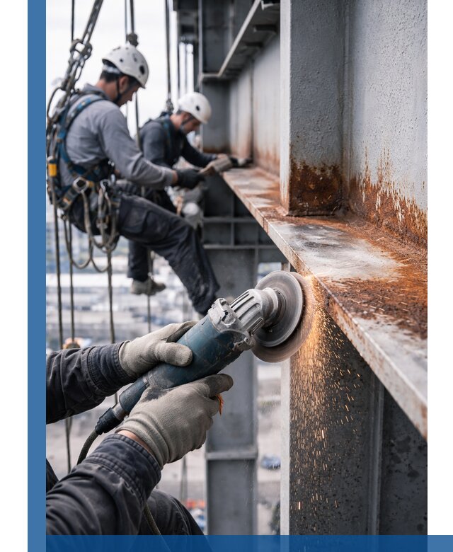 Зачистка металла от ржавчины и подготовка поверхностей в Узловой