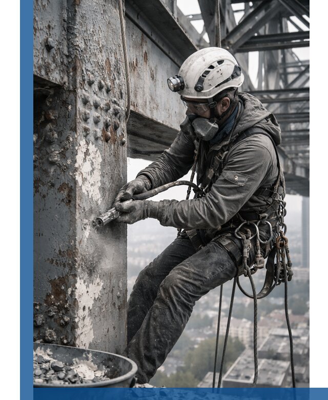 Удаление старой краски с металлических конструкций в Узловой