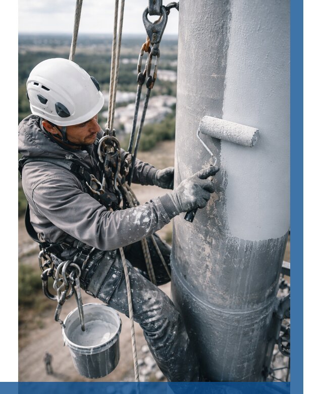 Покраска мачт связи под ключ в Узловой от 866 р. | ВЫСОТНИК-Злв