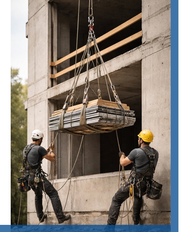 Подъем материала на этаж веревками в Узловой от 1528 р. | ВЫСОТНИК-Злв